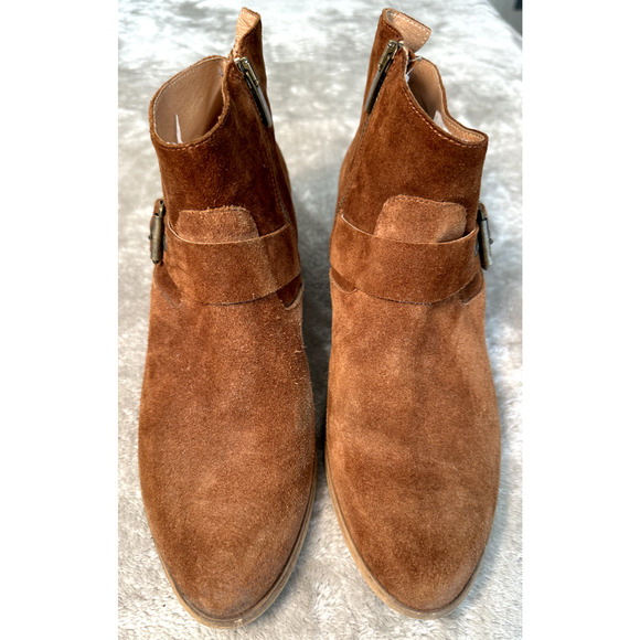 Sundance by Vera Gomma Viola Rust Suede Western Ankle Boots Womens 10 EU 41 - Picture 1 of 11